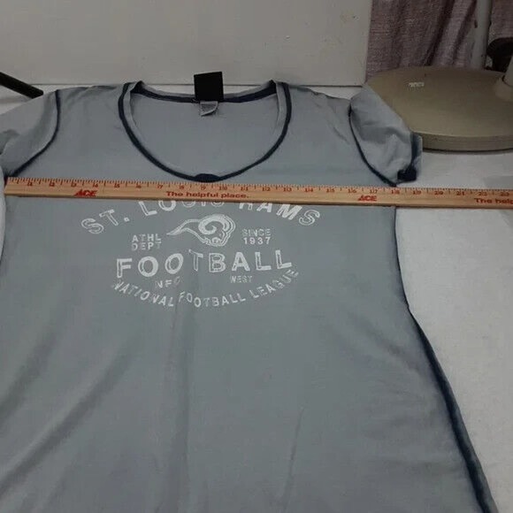 NFL Team apparel ST. Louis Rams size XL gray blue white t-shirt * - Picture 3 of 8